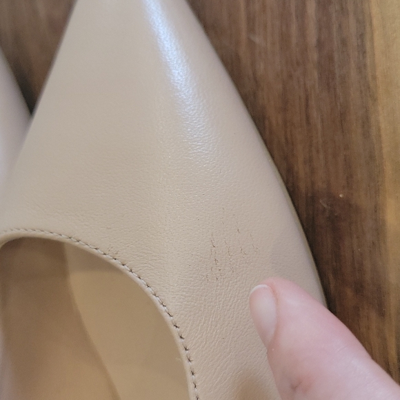 Nine West heels, only worn once, leather, nude/pink, 7M, some marks from storage - Picture 4 of 8